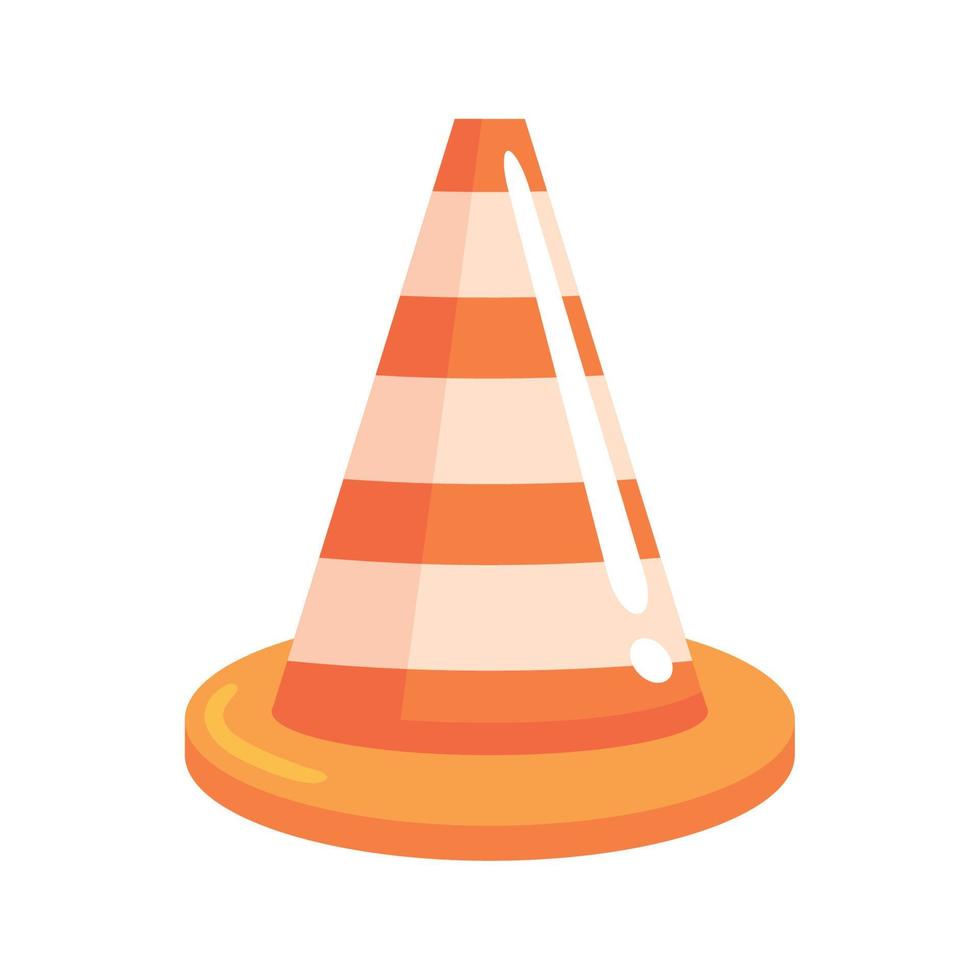 construção cone laranja vetor