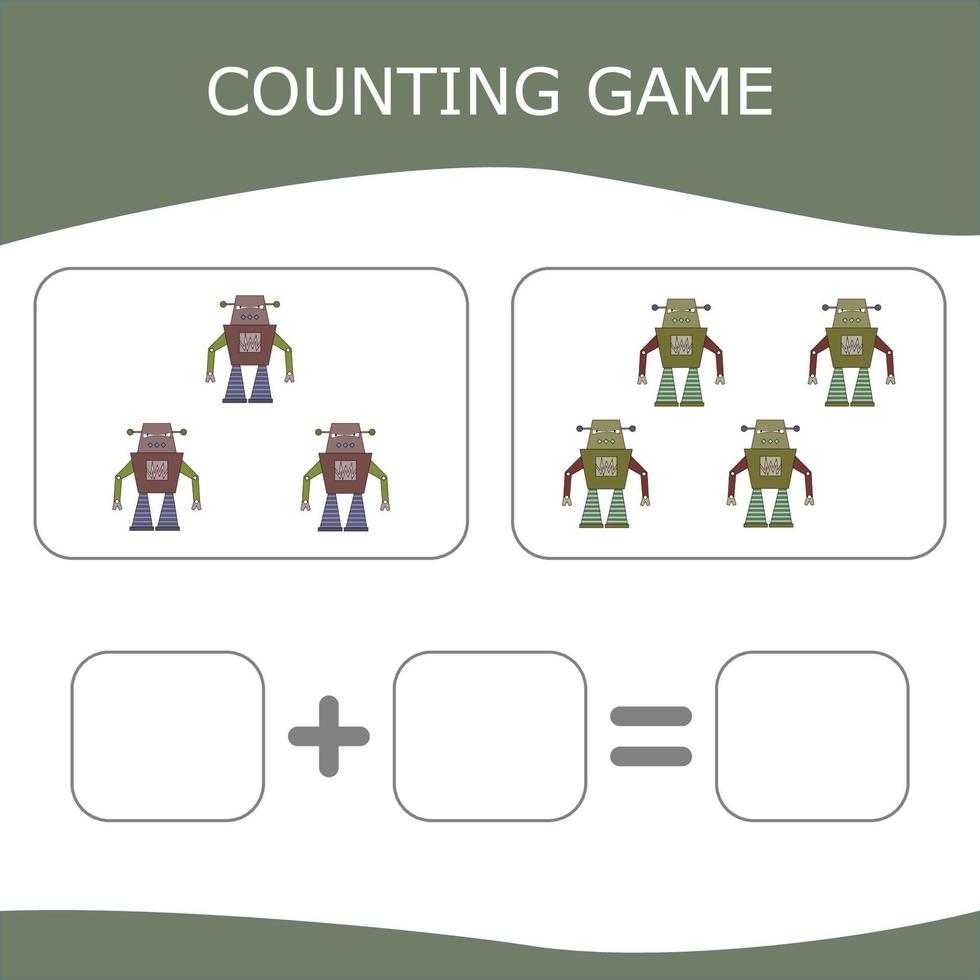 jogo educativo para crianças, crianças. . jogo de aprendizagem de  matemática, jogo de contagem. ilustração vetorial para impressão, página  11059934 Vetor no Vecteezy