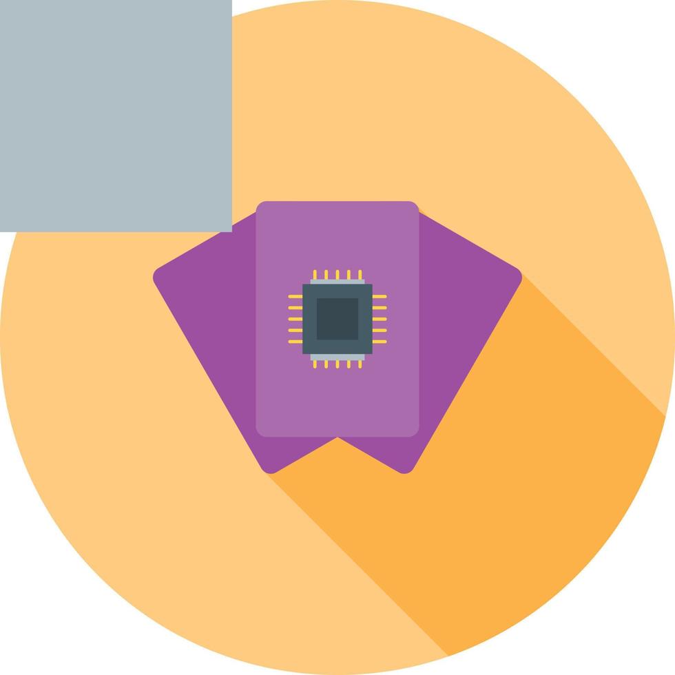 ícone de sombra longa plana de interpretação de dados vetor