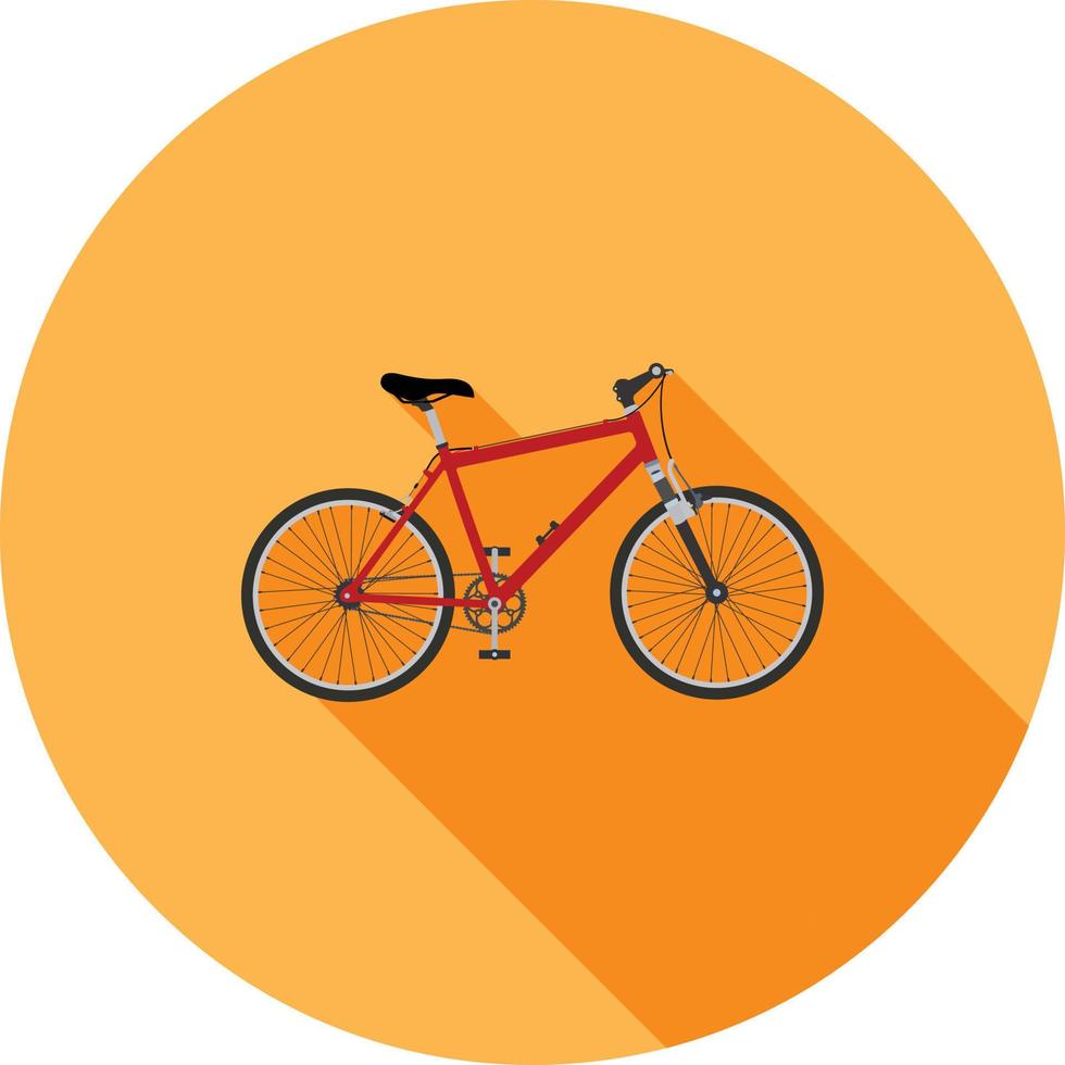ícone de sombra longa plana de ciclismo vetor