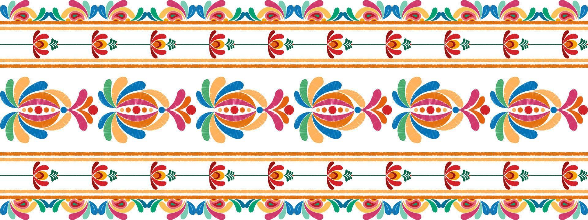 floral húngaro polonês moravian folk étnica sem costura padrão design. tecido asteca tapete boho mandalas têxtil decoração papel de parede. vetor de bordado tradicional de flor de motivo nativo tribal