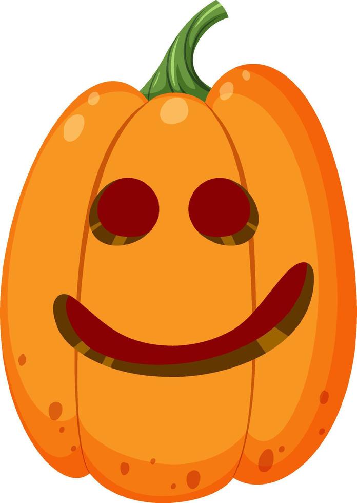 estilo de desenho animado de abóbora de halloween vetor