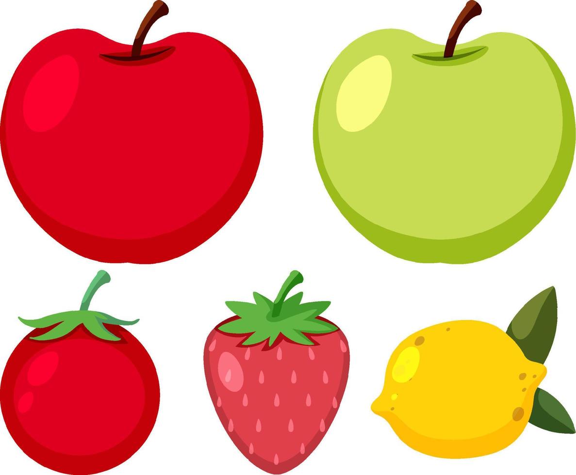 padrão perfeito de frutas dos desenhos animados vetor