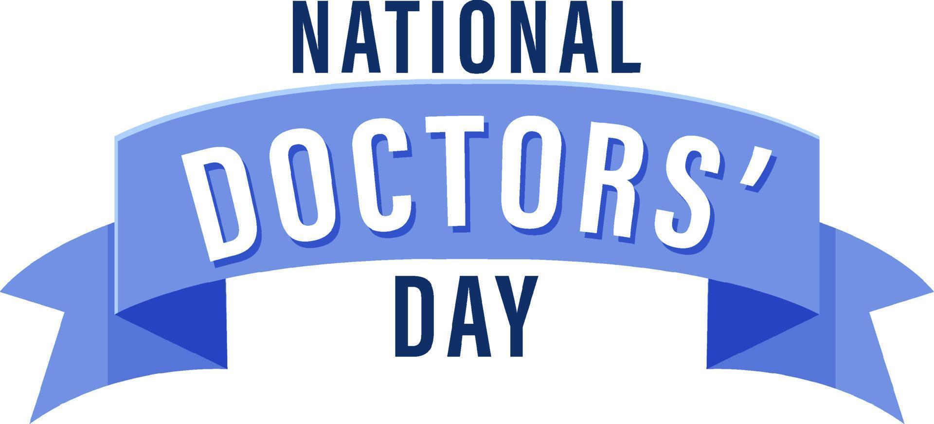 dia nacional do médico no logotipo de julho vetor