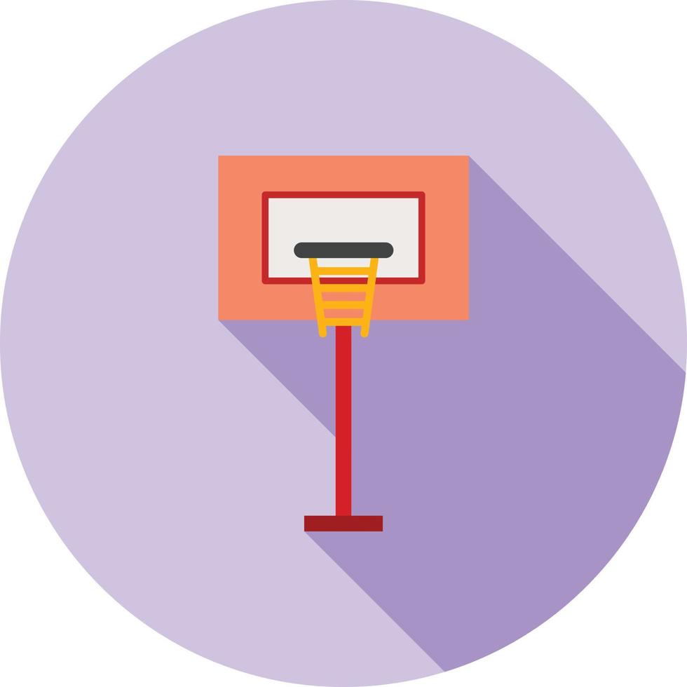 ícone de sombra plana de post de basquete vetor