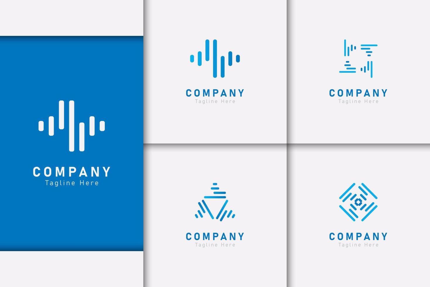 conjunto de vetor de idéias de design de logotipo de empresa