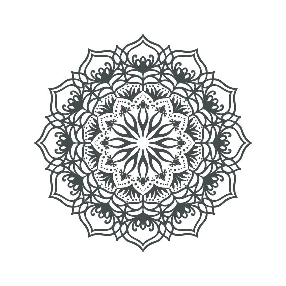 design de mandala redonda para colorir e decoração vetor