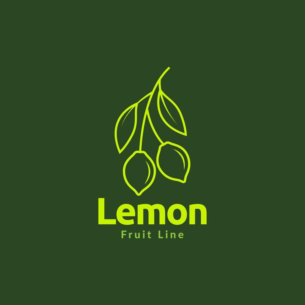 design de logotipo de frutas de limão verde abstrato vetor