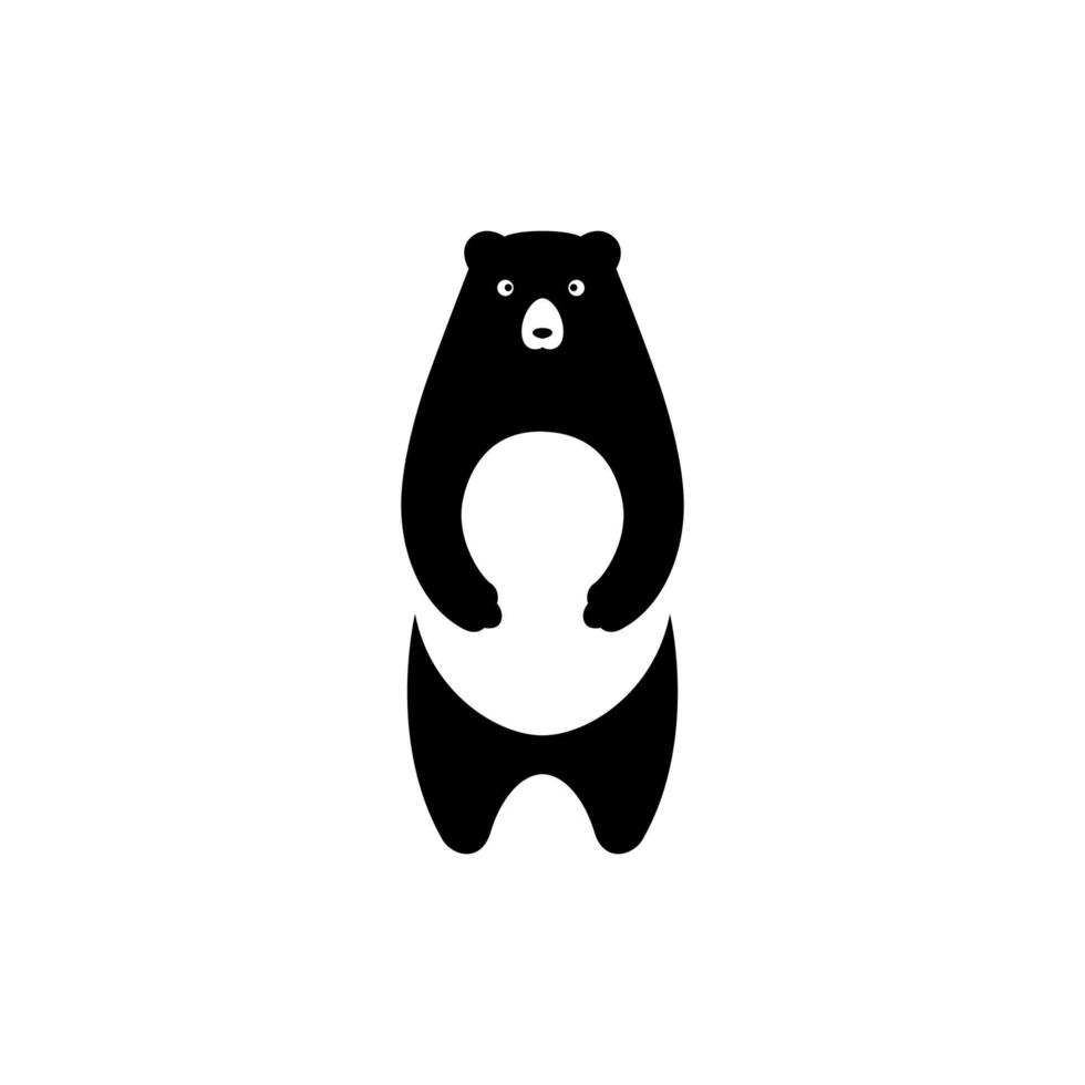 urso design de logotipo minimalista moderno vetor