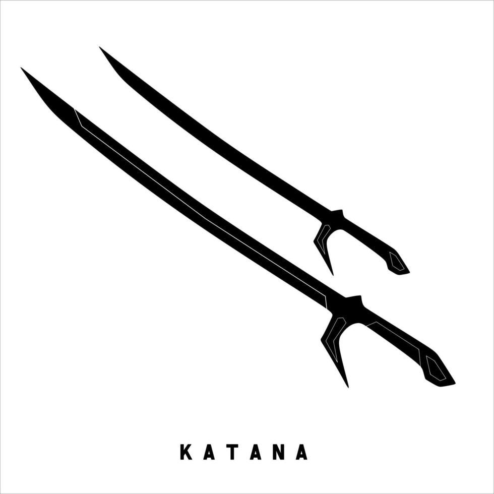 vetor faca corpo a corpo katana