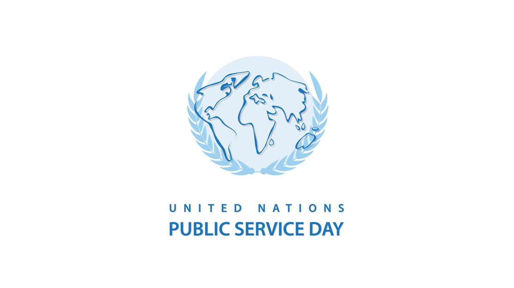 dia do serviço público das nações unidas. ilustração vetorial vetor