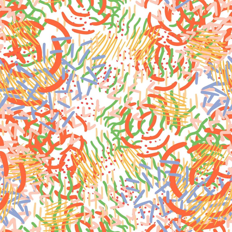 fantasia bagunçado doodle à mão livre padrão sem emenda de formas geométricas. cartão abstrato de rabisco infinito, layout. vetor