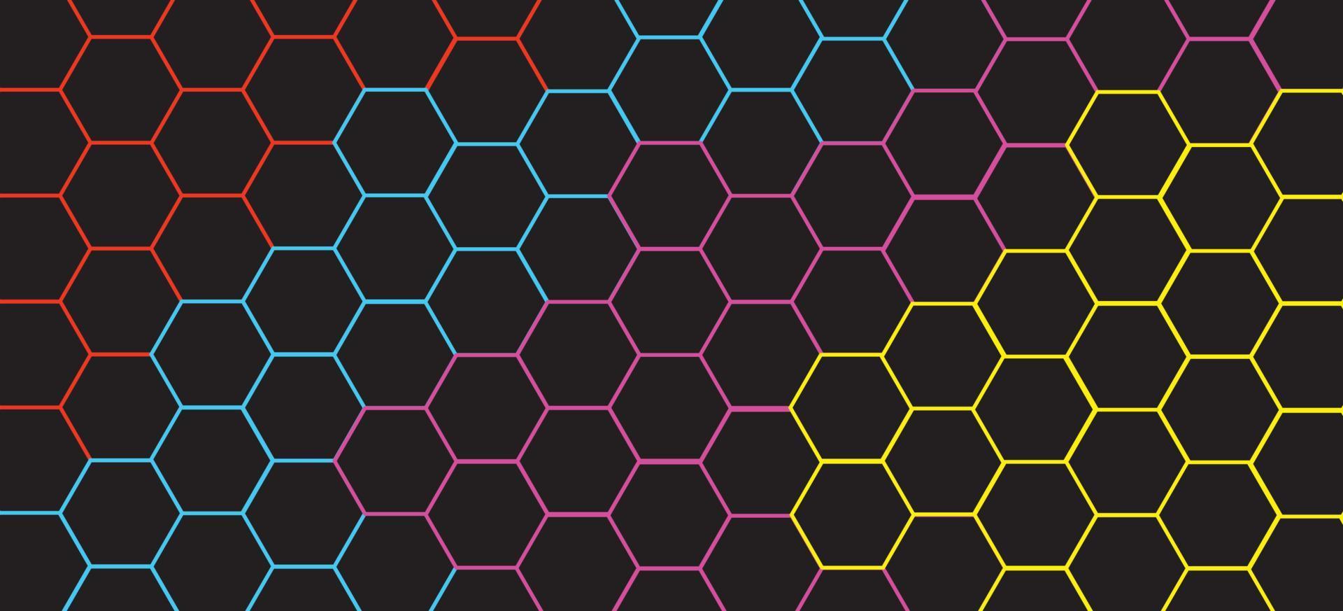 fundo de padrão de linha hexagonal mínimo vetor