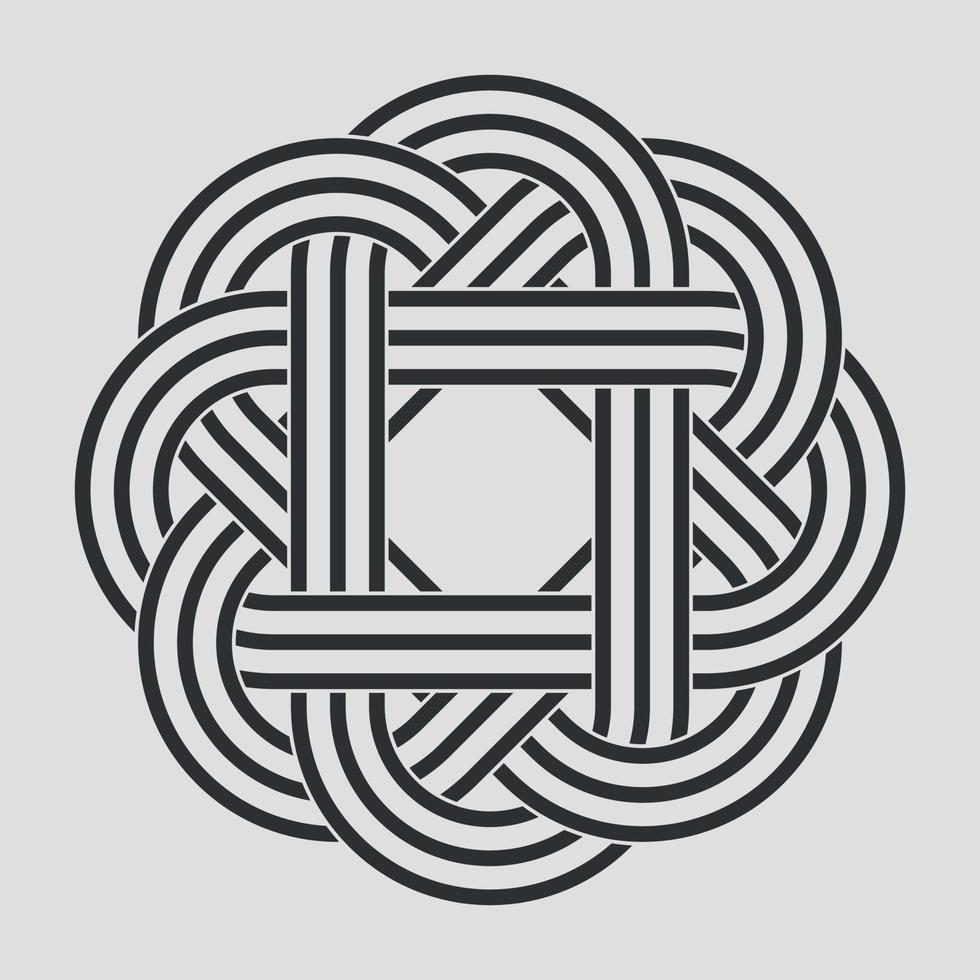 elemento decorativo nó celta. ícone de linha, logotipo gráfico. ilustração vetorial vetor