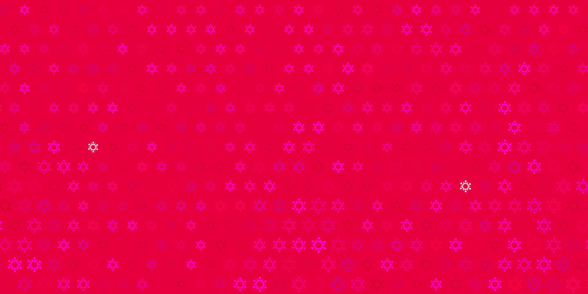 fundo vector roxo escuro com símbolos covid-19.