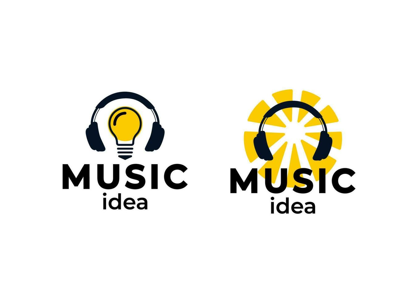 modelo de design de logotipo de ideia de música. vetor