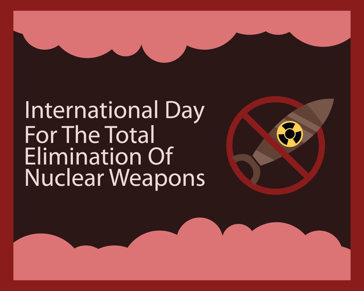 ilustração vetorial gráfico de um míssil nuclear está voando acima das nuvens, perfeito para o dia internacional, a eliminação total da arma nuclear, comemorar, cartão de felicitações, energia, etc. vetor