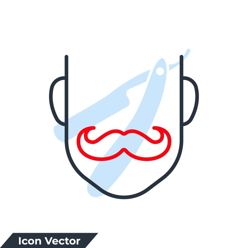 ilustração em vetor logotipo ícone bigode. modelo de símbolo de bigode para coleção de design gráfico e web