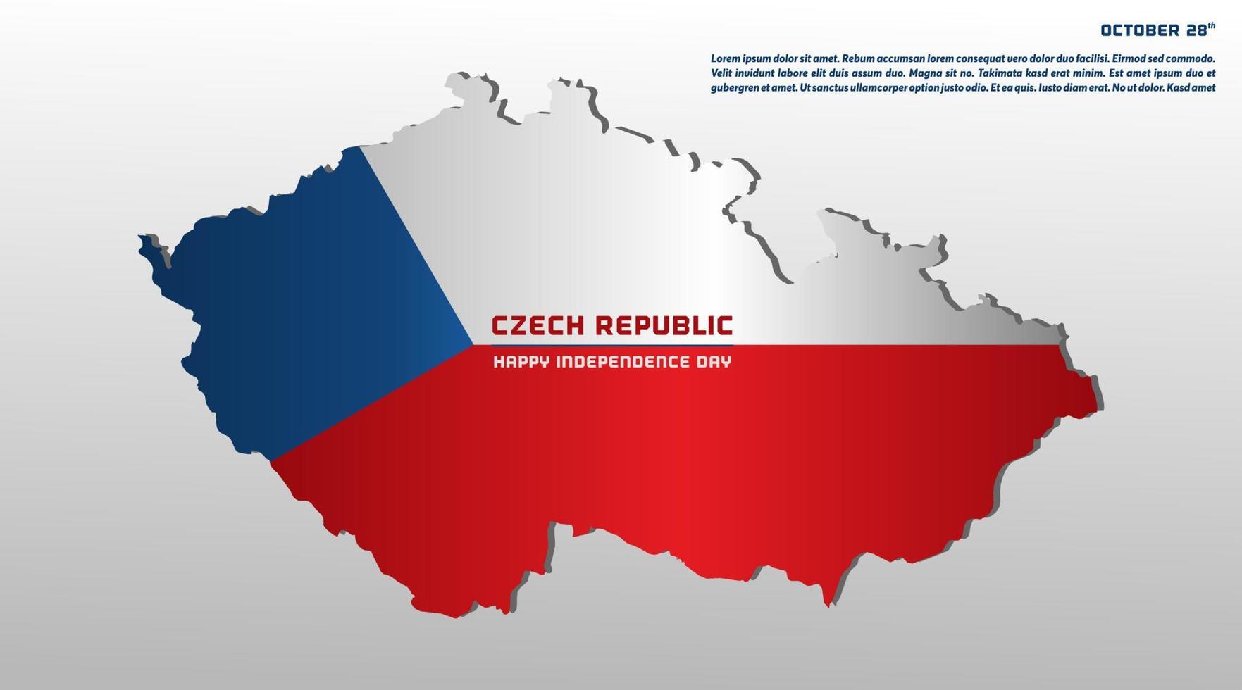 dia da independência da ilustração vetorial da república checa, comemore o fundo do dia vetor