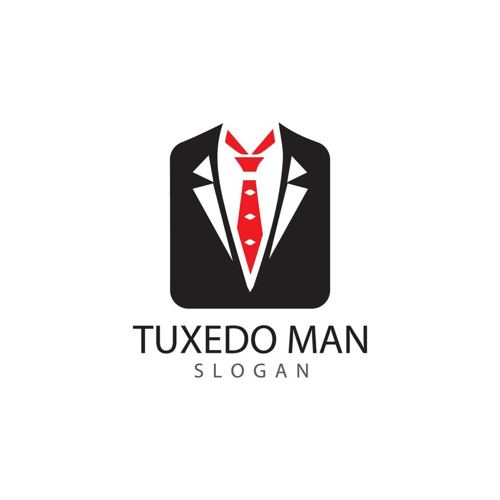 modelo de vetor de design de logotipo de homem de smoking