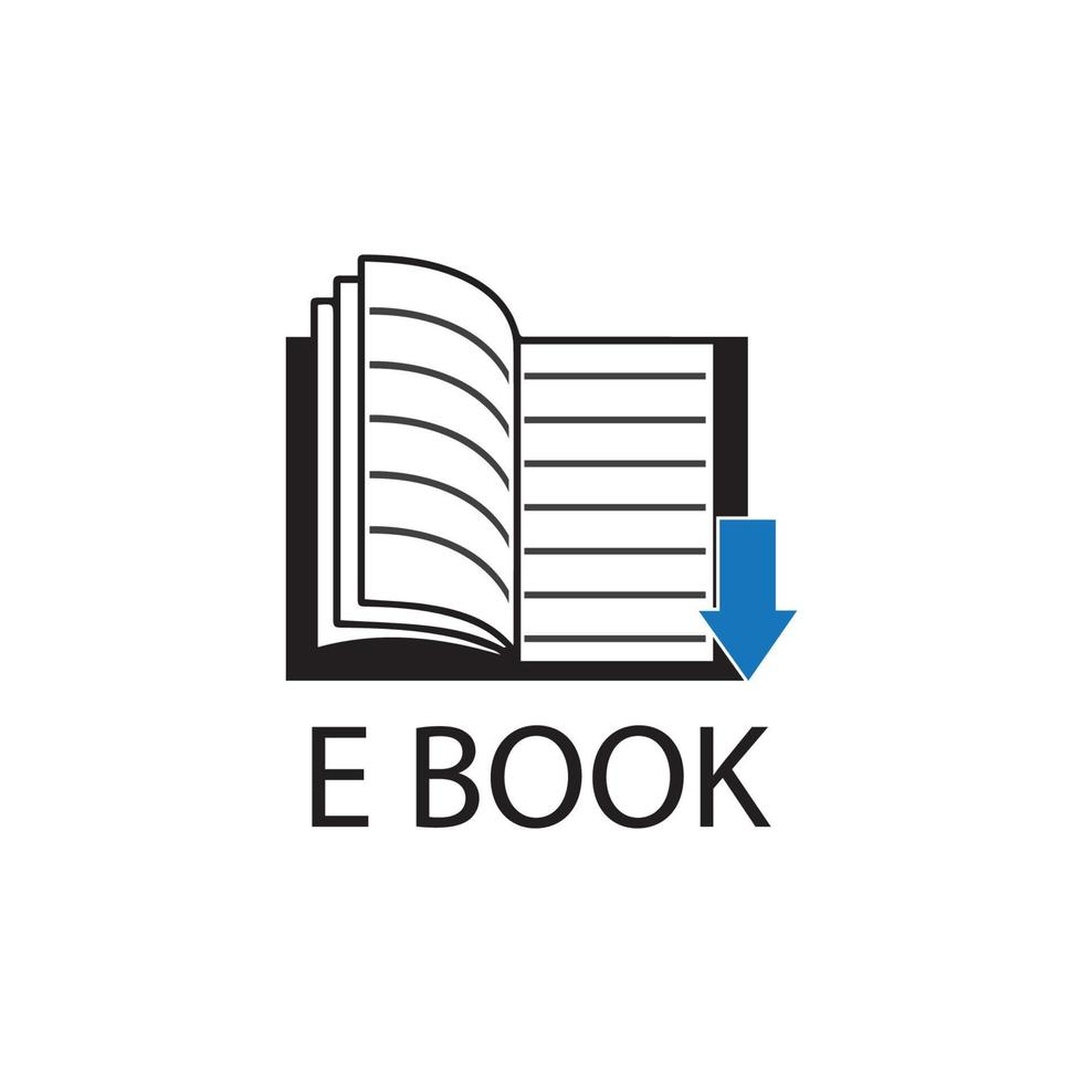 design de ilustração vetorial de modelo de logotipo de educação de livro vetor