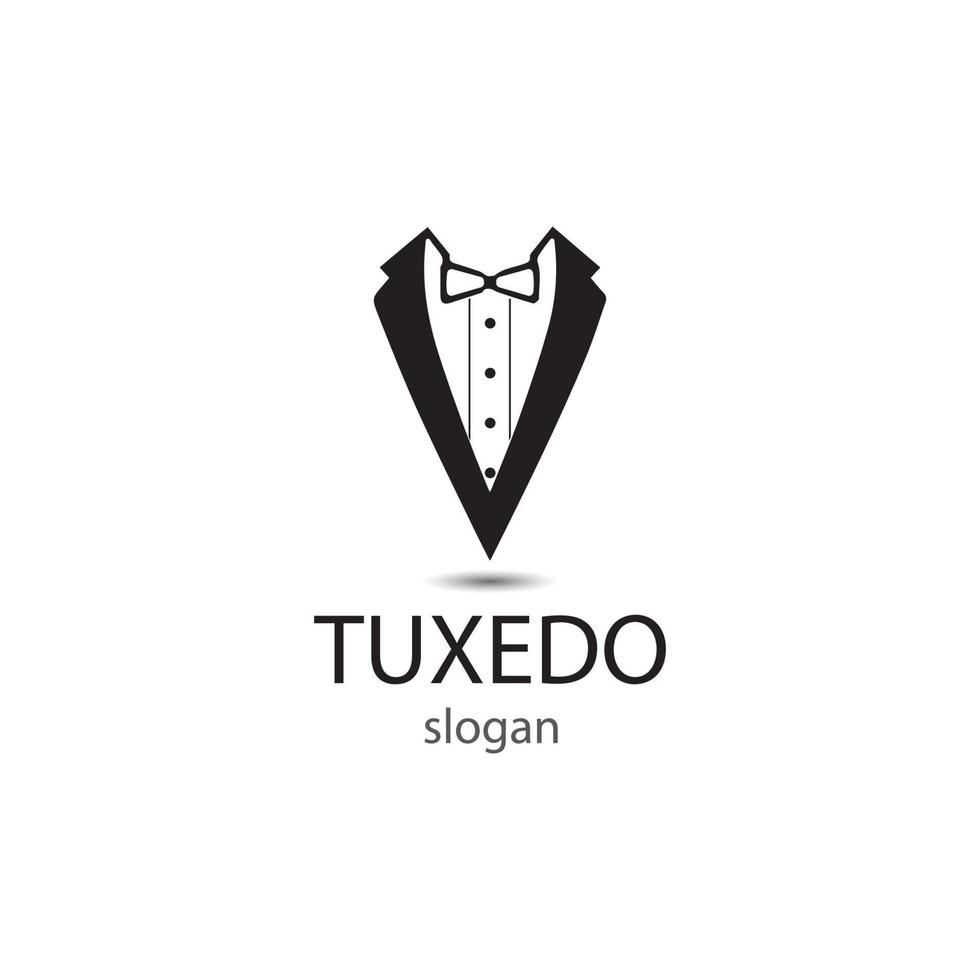 modelo de vetor de design de logotipo de homem de smoking