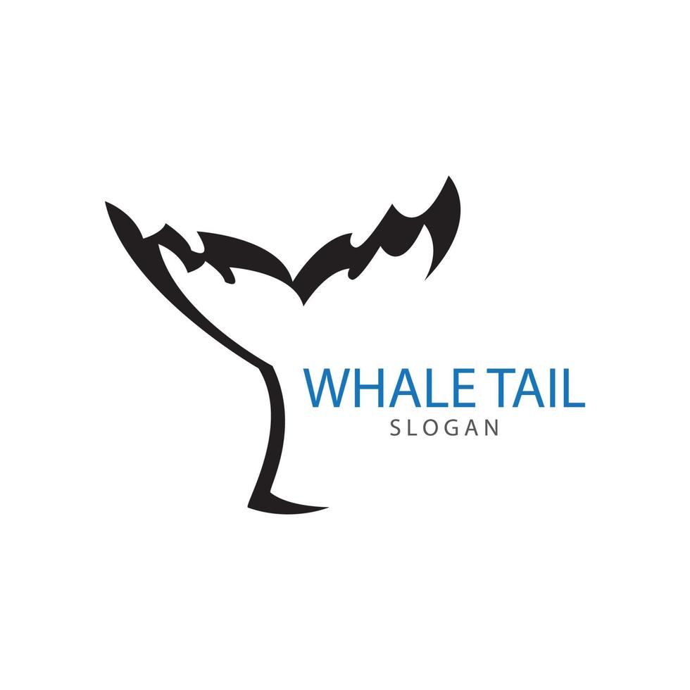 ilustração vetorial de ícone de cauda de baleia vetor