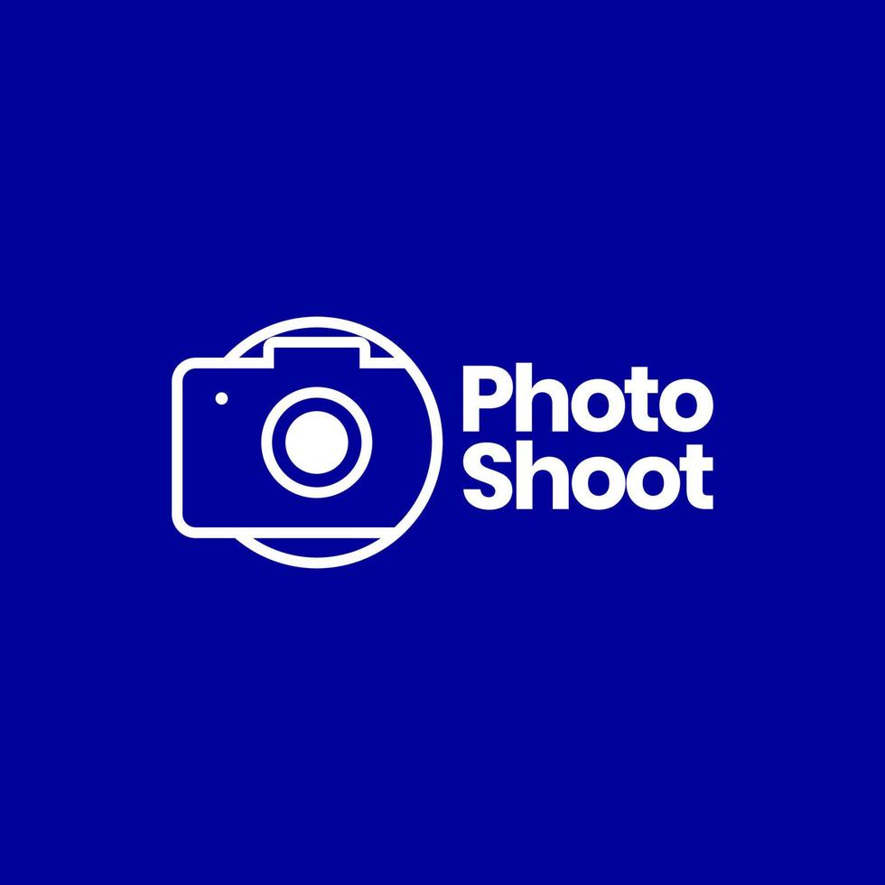 design de logotipo de filmagem de câmera geométrica vetor