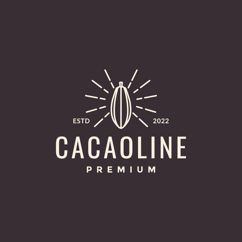 design de logotipo hipster de cacau de frutas vetor