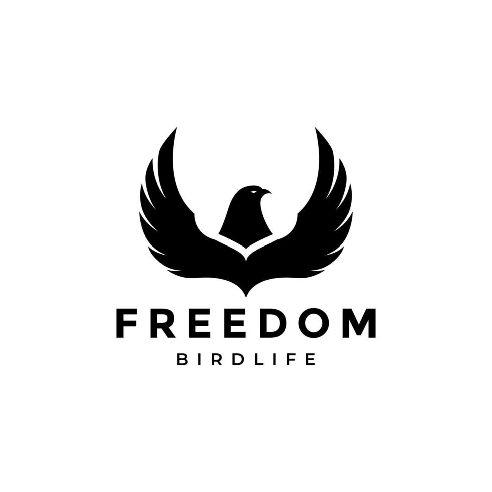design de logotipo de falcão de asas de aba vetor