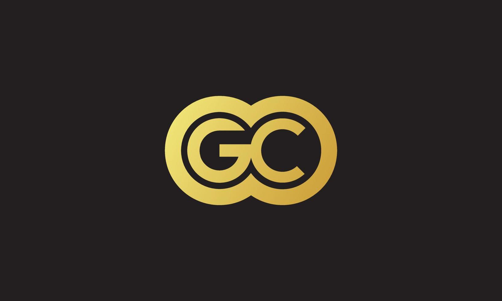 modelo de vetor livre de vetor de design de logotipo gc
