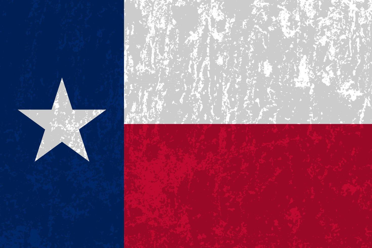 bandeira grunge do estado do texas. ilustração vetorial. vetor