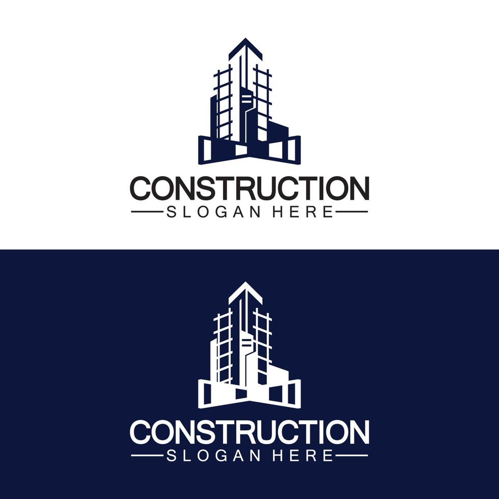 construção, reparo doméstico e design de logotipo de conceito de construção, modelo de logotipo de vetor de construção de casa