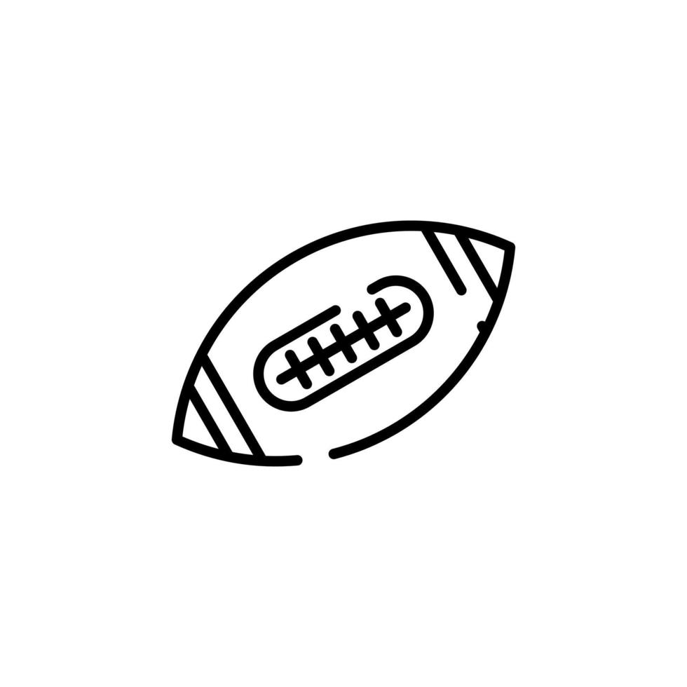 modelo de logotipo de ilustração vetorial de ícone de linha pontilhada de rugby. adequado para muitos propósitos. vetor