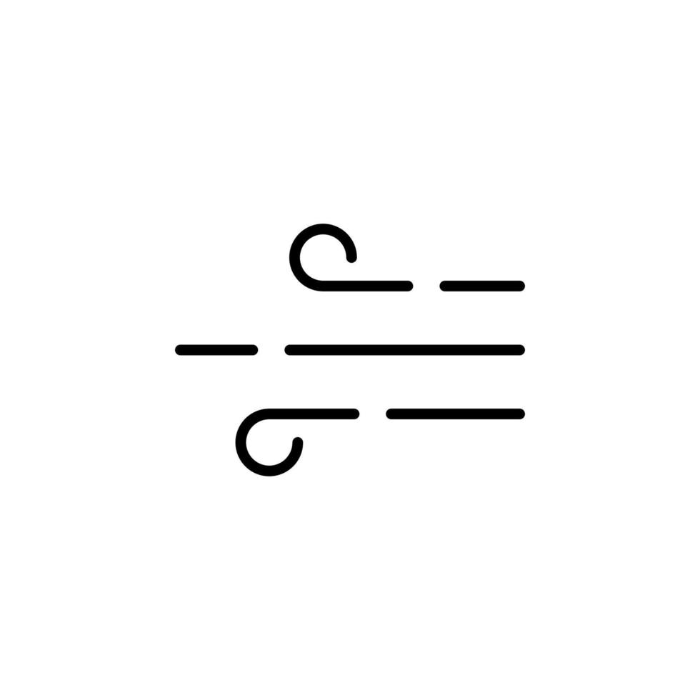 vento, modelo de logotipo de ilustração vetorial de ícone de linha pontilhada de ar. adequado para muitos propósitos. vetor