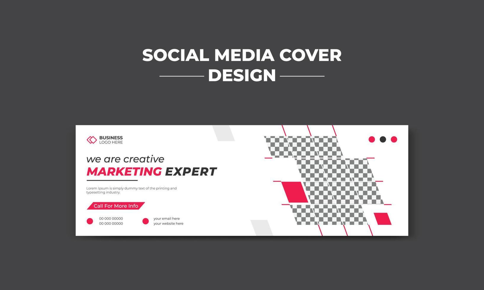 capa de mídia social de agência de marketing digital de negócios corporativos e modelo de design de banner da web vetor