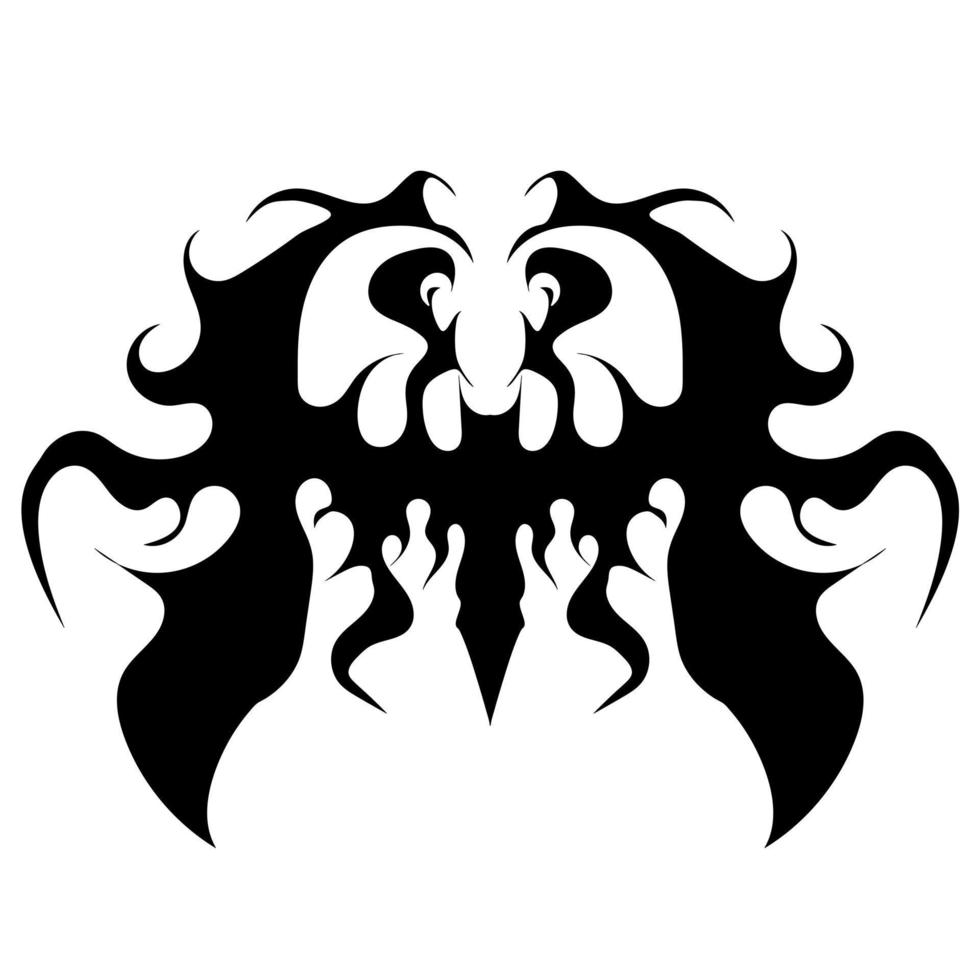 ilustração de ícone de morcego gótico escuro no fundo branco vetor