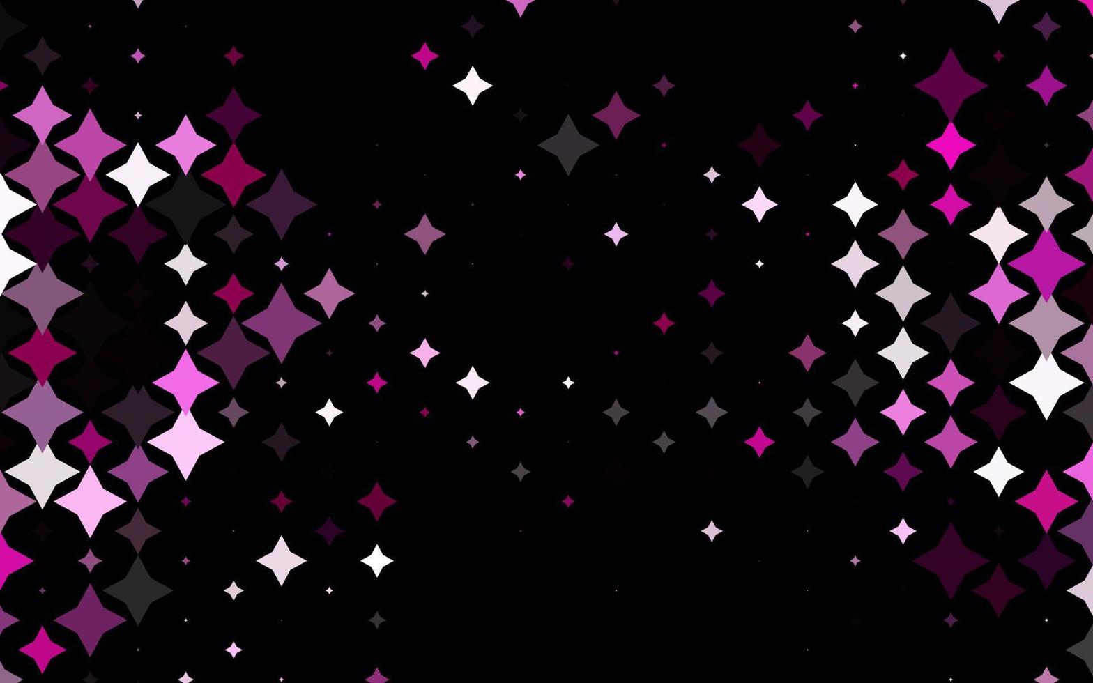 capa de vetor rosa claro com estrelas pequenas e grandes.