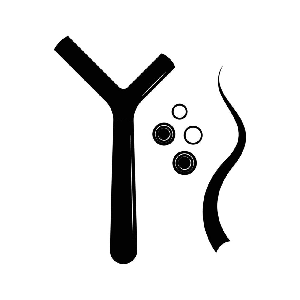 silhueta de cebolinha. elementos de design de ícone preto e branco em fundo branco isolado vetor