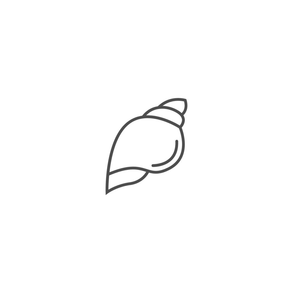 design de logotipo de ícone de concha vetor