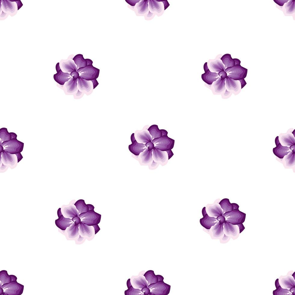 padrão sem emenda floral abstrato roxo com flores de jasmim tropicais decorativas em fundo branco. desenho vetorial. estampa da selva. fundo floral. impressão e têxteis. trópicos exóticos. papel de parede vetor