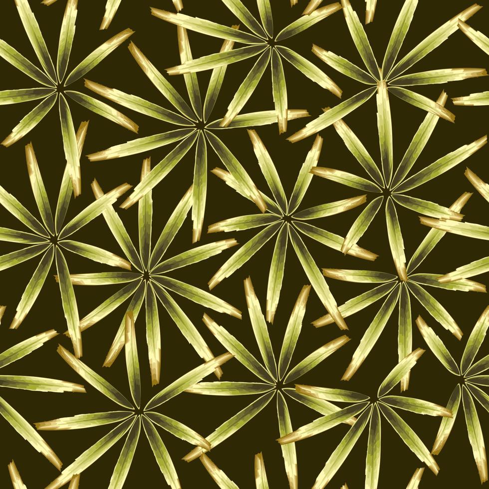 bambu verde deixa design de vetor padrão sem costura decorativo com planta elegante monocromática e folhagem em fundo delicado. trópico exótico. projeto de verão. papel de parede da natureza. textura elegante