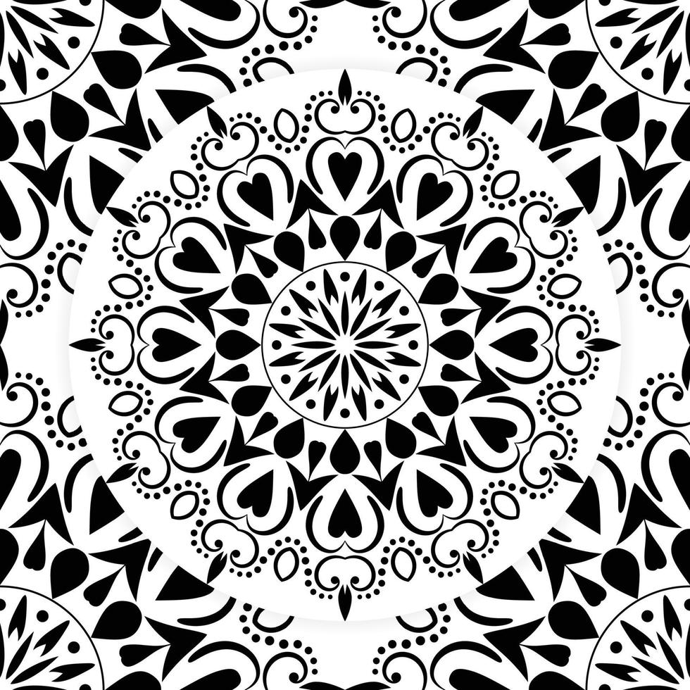 Desenho de mandala ornamental para colorir