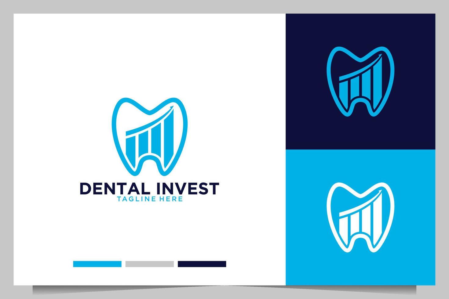 negócio odontológico com design de logotipo de nível vetor