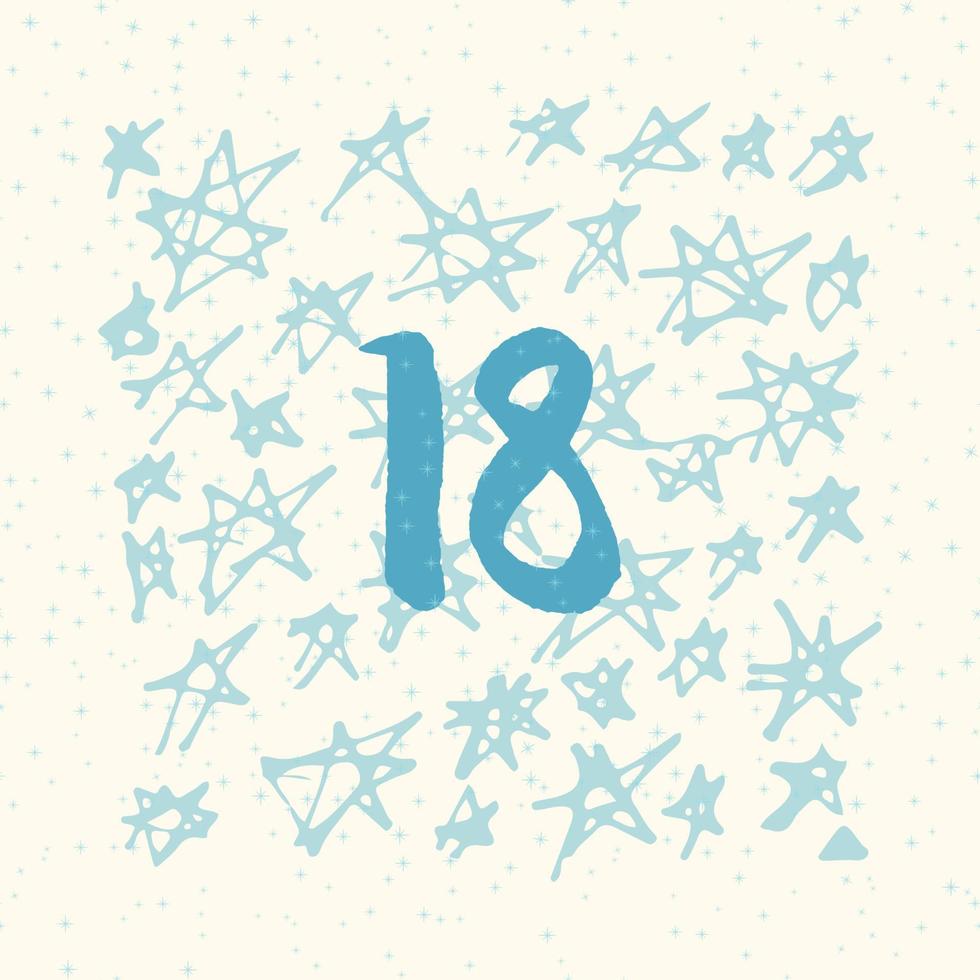 página do calendário do advento 25 dias de natal com espaço para texto. vetor