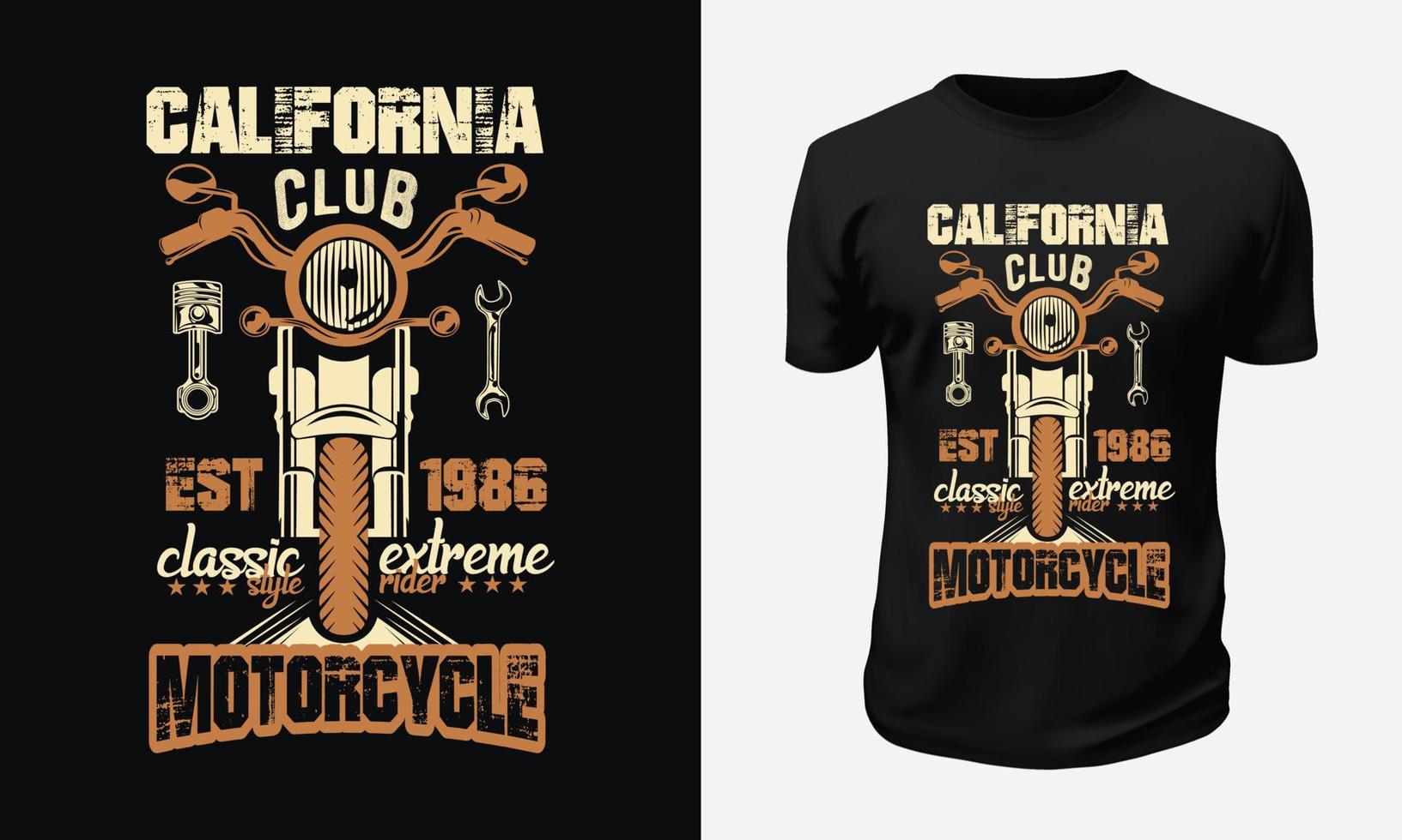 design de camiseta de moto e corrida vetor