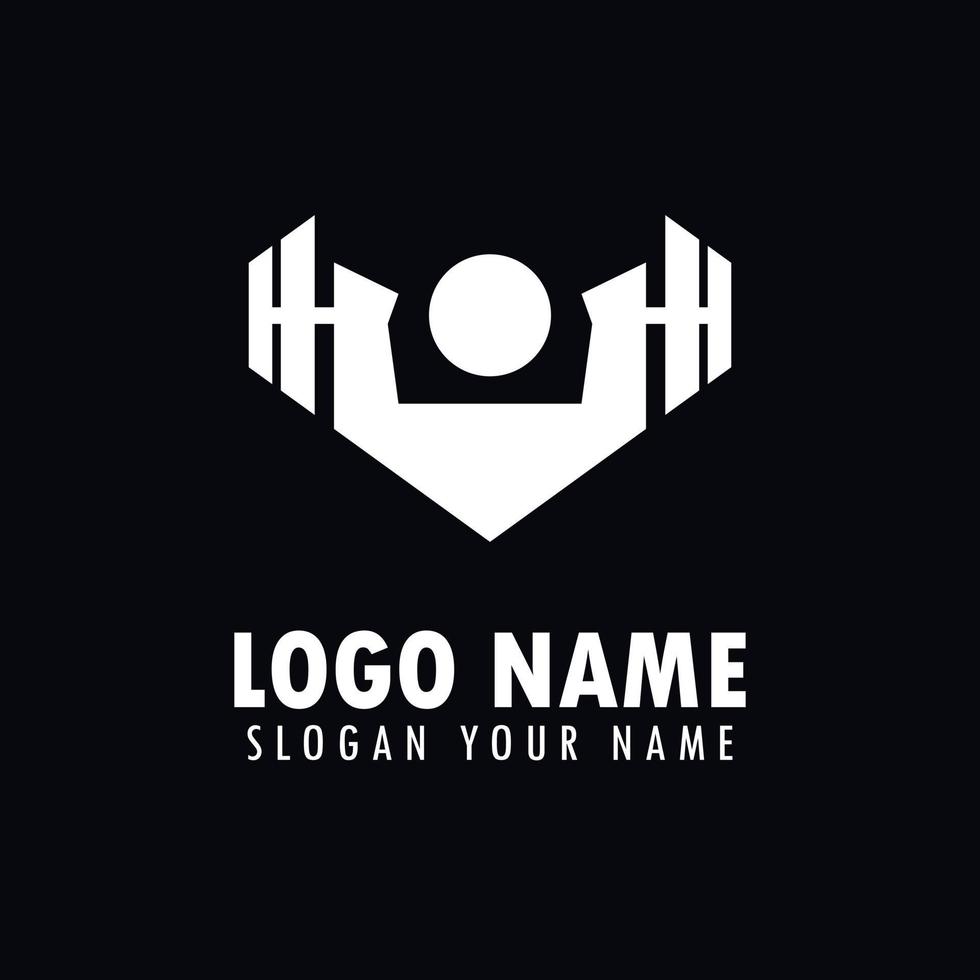 design de logotipo vetorial para clube de fitness vetor
