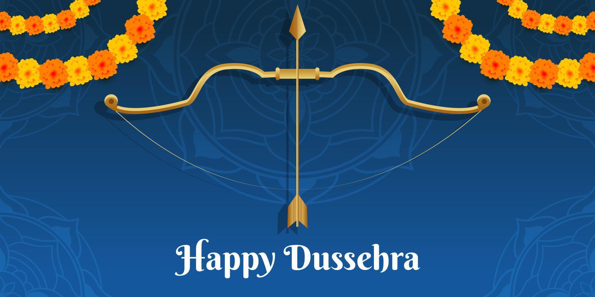 banner de ilustração de gradiente feliz dussehra vetor