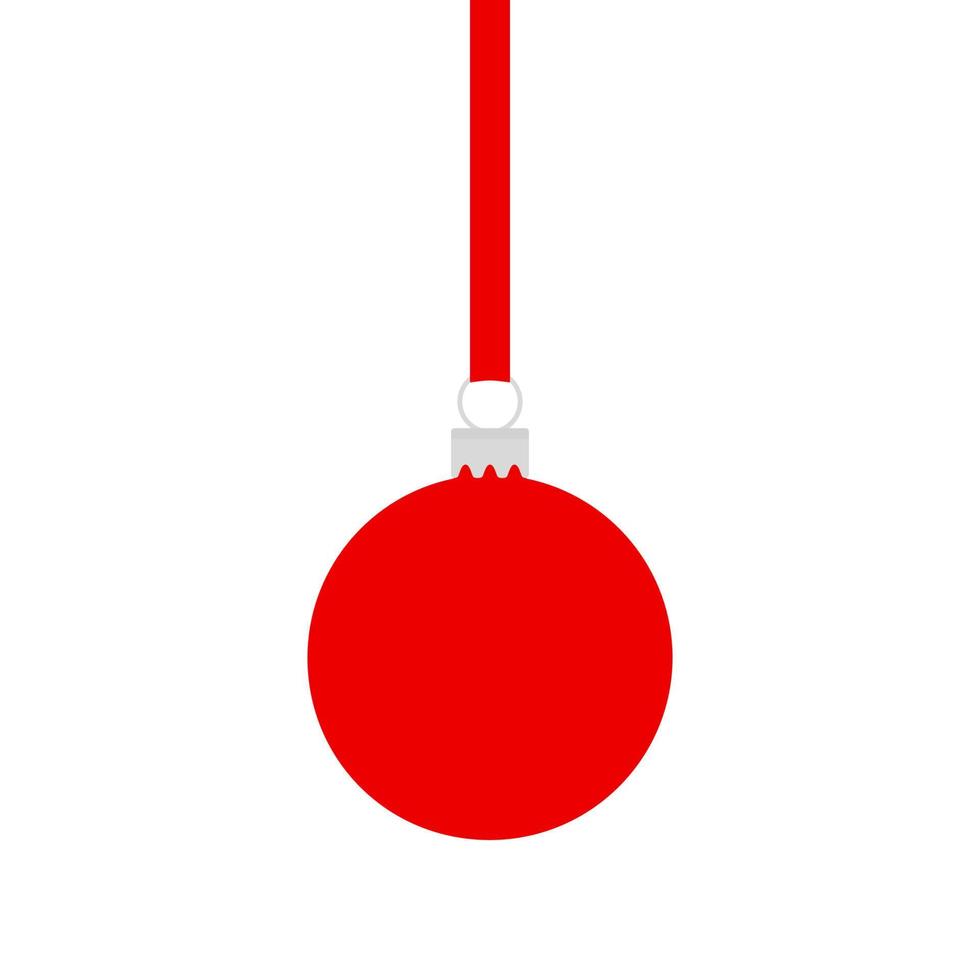 bola vermelha de natal na faixa de opções. ilustração vetorial vetor