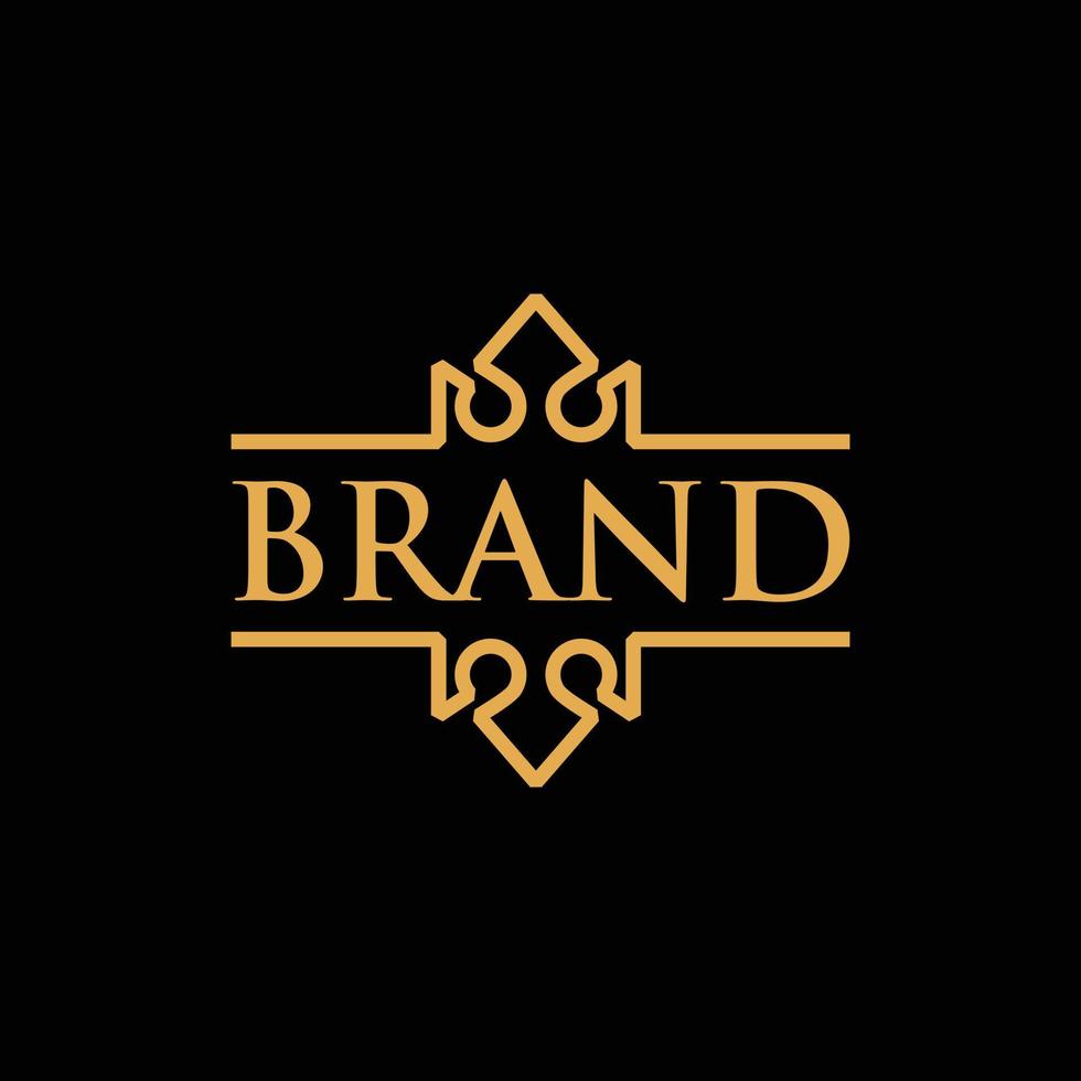 logotipo criativo moderno de luxo de linha de coroa vetor